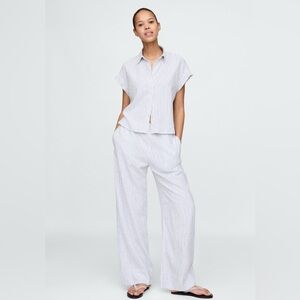 Gap Linen-Blend Wide Leg Pants, Medium, NWT